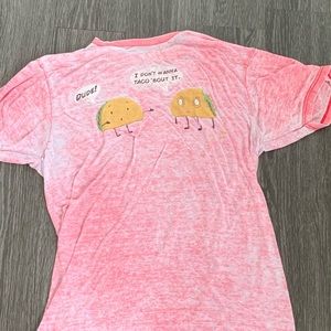 Pink graphic T